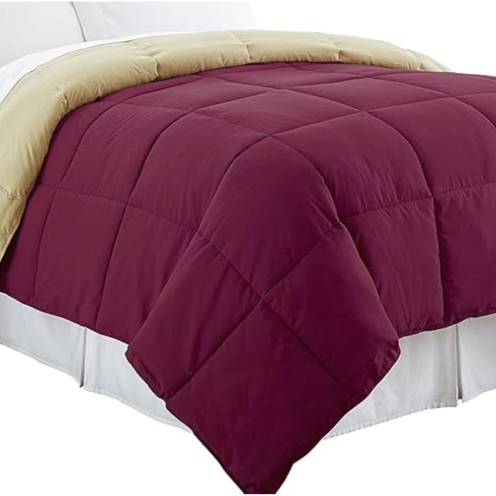 Amrapur  Down Alternative Reversible Qn Sz Comforter Anemone/Wheat 2DWNCMFG-AWT-